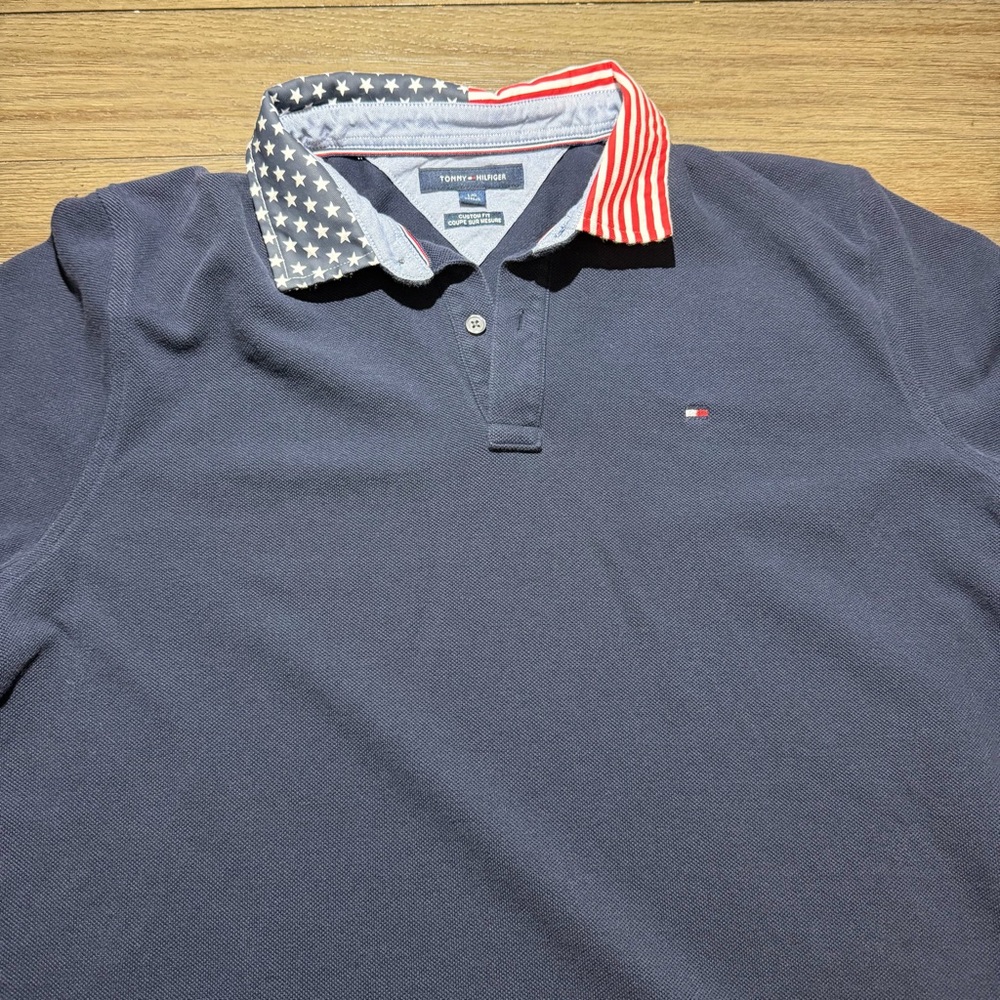 Tommy Hilfiger Stars And Stripes 4th Of July Memorial Day Polo Large